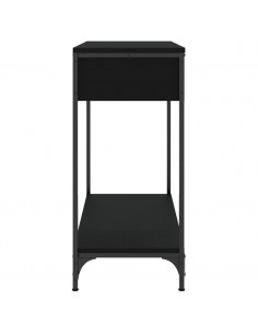 Tavolino Consolle Nero 75x34,5x75 cm in Legno Multistrato 2