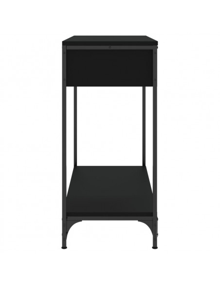 Tavolino Consolle Nero 75x34,5x75 cm in Legno Multistrato