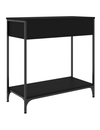 Tavolino Consolle Nero 75x34,5x75 cm in Legno Multistrato