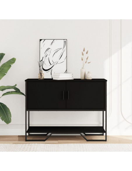 Tavolo Consolle Nero 100x35x74,5 cm in Truciolato