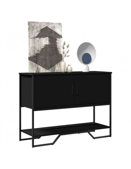 Tavolo Consolle Nero 100x35x74,5 cm in Truciolato