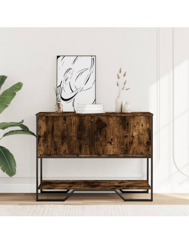 Tavolo Consolle Rovere Fumo 100x35x74,5 cm in Truciolato