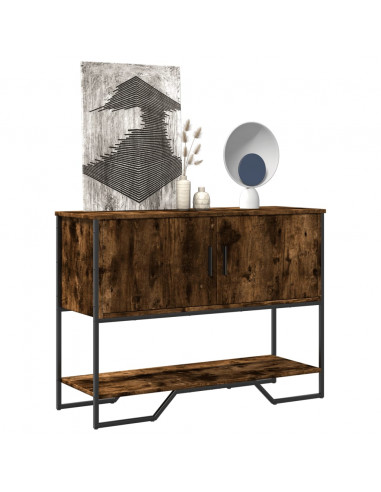 Tavolo Consolle Rovere Fumo 100x35x74,5 cm in Truciolato