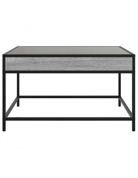 Tavolino da Salotto con LED Infinity Grigio Sonoma 70x50x41 cm