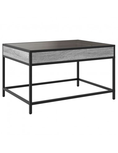 Tavolino da Salotto con LED Infinity Grigio Sonoma 70x50x41 cm