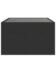 Tavolino da Salotto con LED Infinity Nero 70x50x30 cm 2