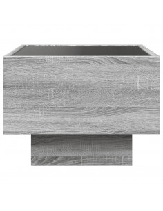 Tavolino con LED Grigio Sonoma 40x40x30 cm in Legno Multistrato 2