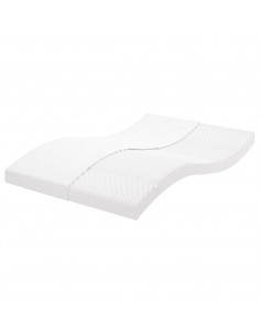 Materasso in Schiuma Bianco 120x210 cm 7 Zone Durezza 20 ILD 2