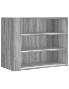 Armadietto a Muro Grigio Sonoma 75x35x60 cm in Truciolato 2