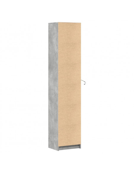 Credenza con LED Grigio Cemento 41,5x32,5x200 cm in Truciolato