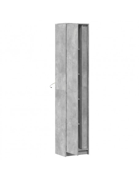 Credenza con LED Grigio Cemento 41,5x32,5x200 cm in Truciolato