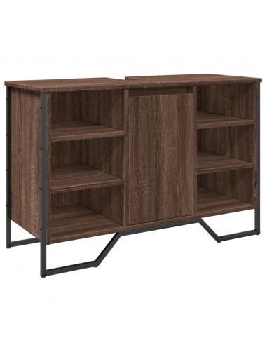 Mobile Lavabo Bagno Rovere Marrone 91x35x60cm in Truciolato