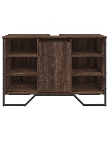 Mobile Lavabo Bagno Rovere Marrone 91x35x60cm in Truciolato