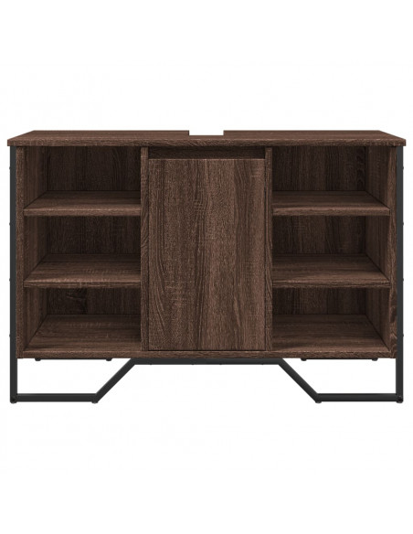 Mobile Lavabo Bagno Rovere Marrone 91x35x60cm in Truciolato