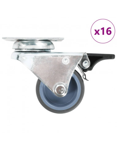 Ruote Girevoli Gemellate 16 pz 50 mm