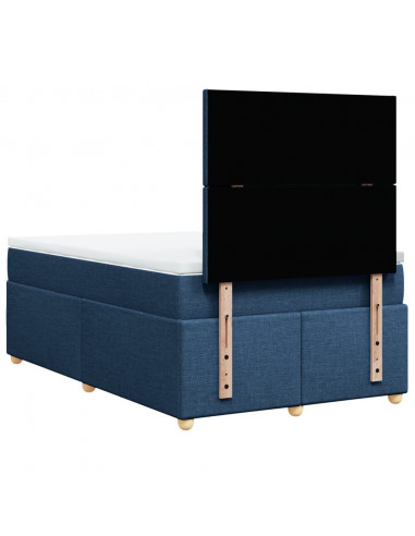 Giroletto a Molle con Materasso Blu 120x200 cm in Tessuto