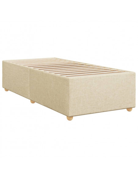Giroletto a Molle con Materasso Crema 100x200 cm in Tessuto