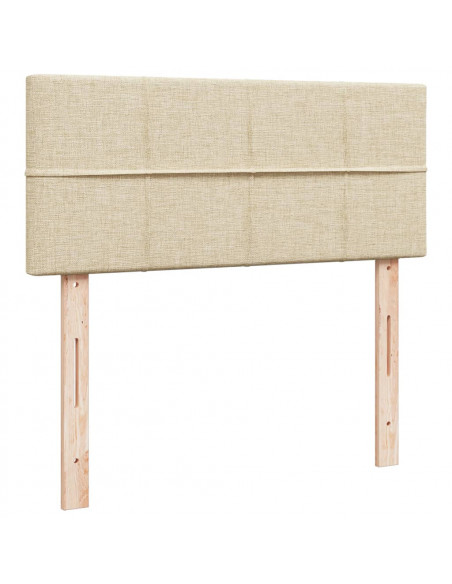 Giroletto a Molle con Materasso Crema 120x190 cm in Tessuto