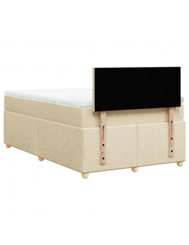 Giroletto a Molle con Materasso Crema 120x190 cm in Tessuto