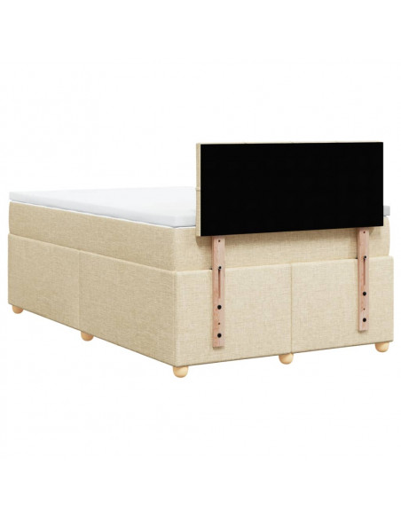 Giroletto a Molle con Materasso Crema 120x190 cm in Tessuto