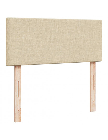 Giroletto a Molle con Materasso Crema 120x190 cm in Tessuto