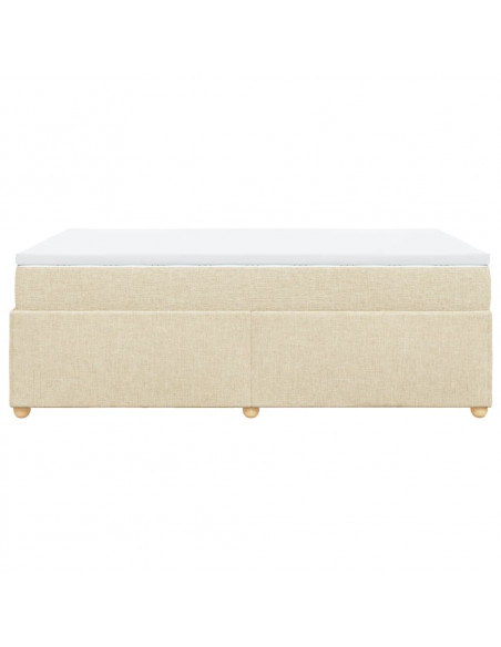 Giroletto a Molle con Materasso Crema 120x190 cm in Tessuto