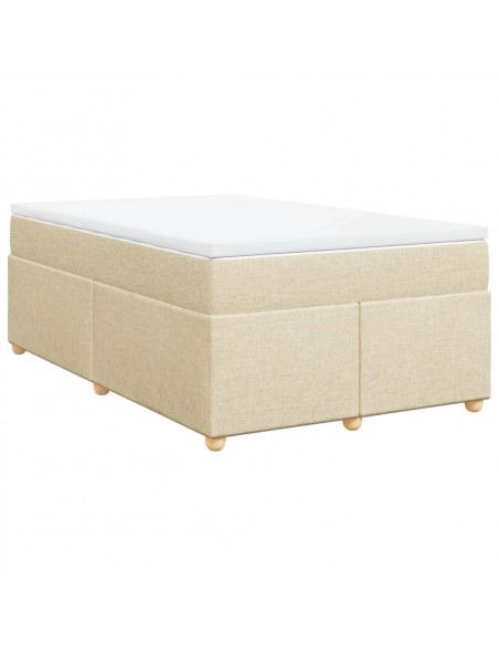 Giroletto a Molle con Materasso Crema 120x190 cm in Tessuto