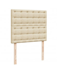 Giroletto a Molle con Materasso Crema 120x190 cm in Tessuto 2