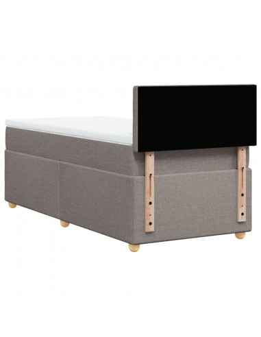 Giroletto a Molle con Materasso Tortora 100x200 cm in Tessuto