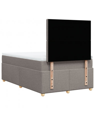 Giroletto a Molle con Materasso Tortora 120x200 cm in Tessuto