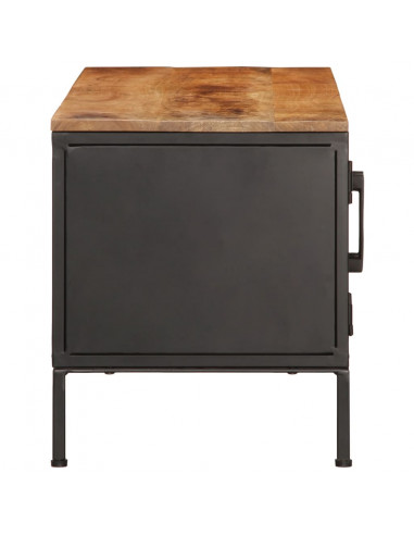 Mobile Porta TV 110x35x40 cm in Legno Massello di Mango Grezzo