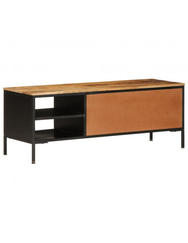 Mobile Porta TV 110x35x40 cm in Legno Massello di Mango Grezzo