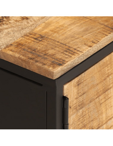 Mobile Porta TV 110x35x40 cm in Legno Massello di Mango Grezzo