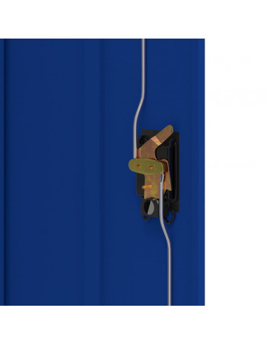 Armadio Classificatore Grigio Chiaro e Blu 90x40x70 cm Acciaio