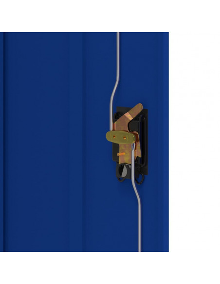Armadio Classificatore Grigio Chiaro e Blu 90x40x70 cm Acciaio