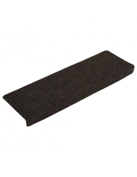 Tappetini per Scale Tessuto Agugliato 15 pz 65x21x4 cm
