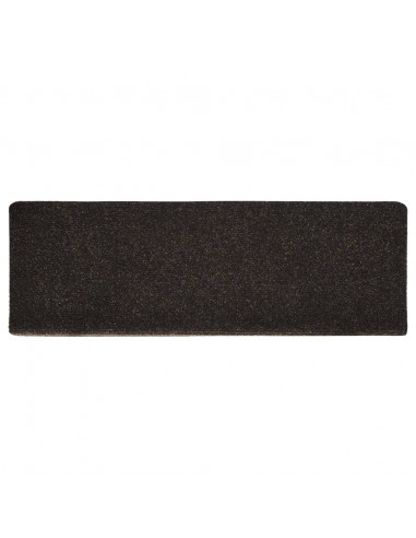 Tappetini per Scale Tessuto Agugliato 15 pz 65x21x4 cm