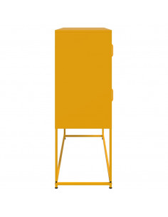 Credenza Giallo Senape 100,5x39x107cm Acciaio Laminato Freddo 2