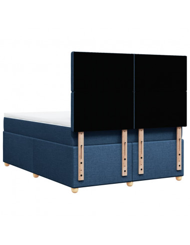 Giroletto a Molle con Materasso Blu 160x200 cm in Tessuto