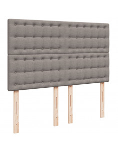 Giroletto a Molle con Materasso Tortora 140x200 cm in Tessuto 2