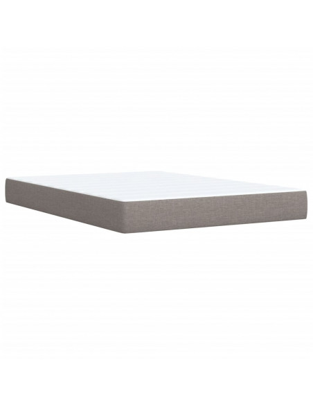 Giroletto a Molle con Materasso Tortora 140x200 cm in Tessuto