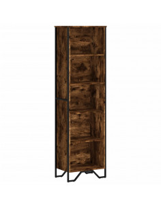 Libreria Rovere Fumo 50x31x169 cm in Legno Multistrato 2