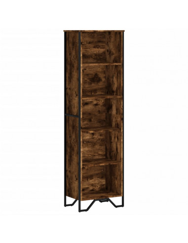 Libreria Rovere Fumo 50x31x169 cm in Legno Multistrato