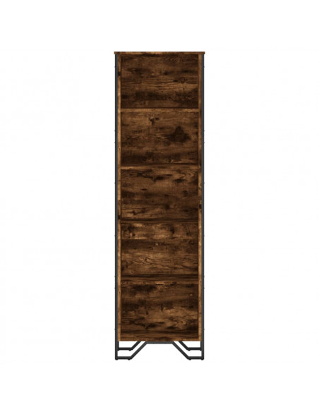 Libreria Rovere Fumo 50x31x169 cm in Legno Multistrato