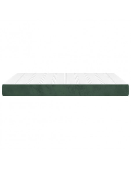 Materasso a Molle Verde Scuro 140x210x20 cm in Velluto