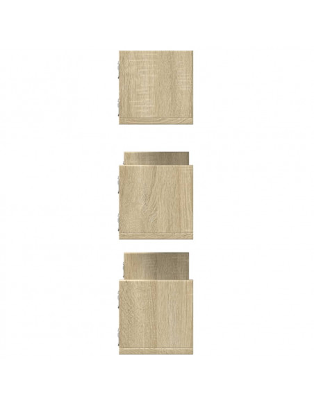 Mensole Parete 2pz Rovere Sonoma 58x18x18 cm in Truciolato