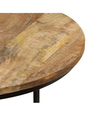 Tavolini Impilabili 2 pz in Legno di Mango Grezzo