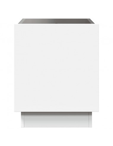 Tavolino da Salotto con LED Infinity Bianco 40x40x50 cm