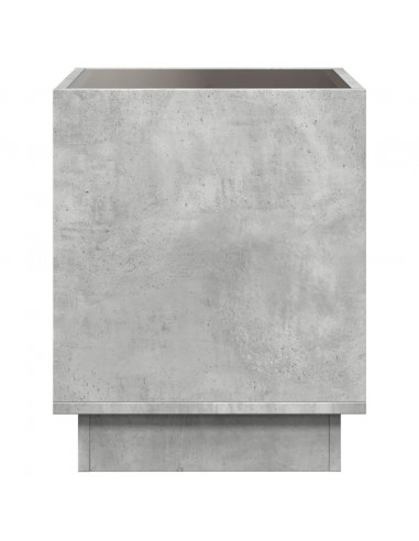 Tavolino da Salotto con LED Infinity Grigio Cemento 40x40x50 cm
