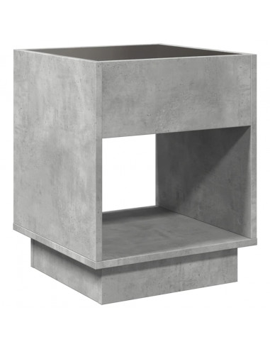 Tavolino da Salotto con LED Infinity Grigio Cemento 40x40x50 cm